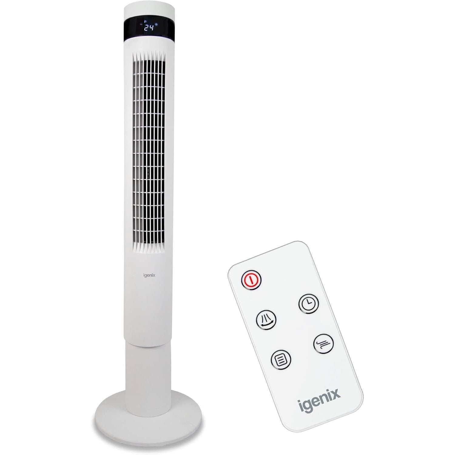 Buy Igenix,Igenix IGFD6043W Oscillating Digital Tower Fan – 43 Inch, White - Gadcet UK | UK | London | Scotland | Wales| Near Me | Cheap | Pay In 3 | Desk & Pedestal Fans